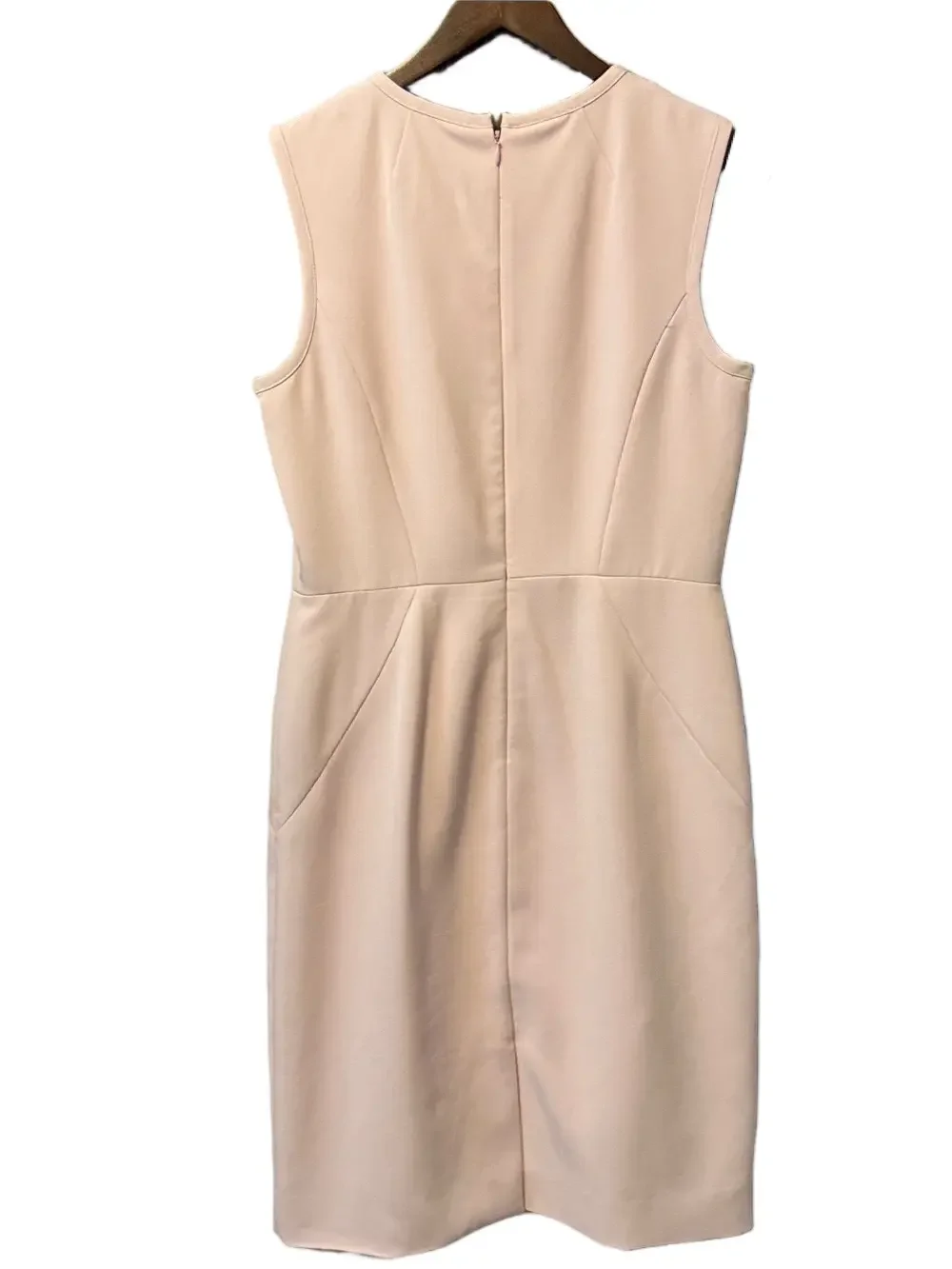 J. Crew Suiting Blush Pink Sleeveless Sheath Dress with Front Keyhole Size 8